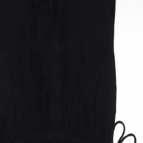 H&M Womens Black Viscose A-Line Size S V-Neck Pullover