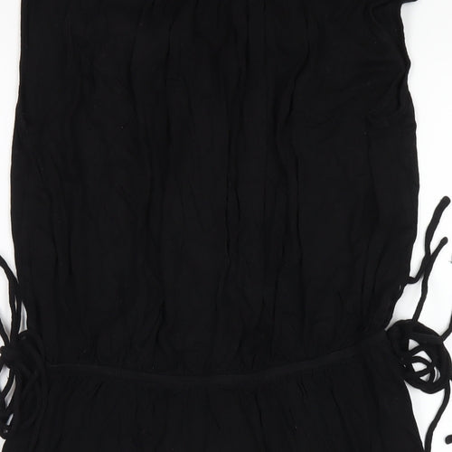 H&M Womens Black Viscose A-Line Size S V-Neck Pullover