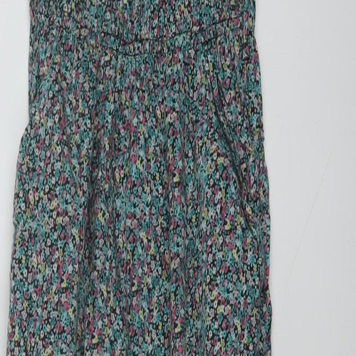 New Look Girls Multicoloured Floral Cotton Jumpsuit One-Piece Size 10 Years Pullover