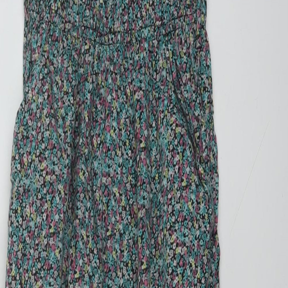 New Look Girls Multicoloured Floral Cotton Jumpsuit One-Piece Size 10 Years Pullover