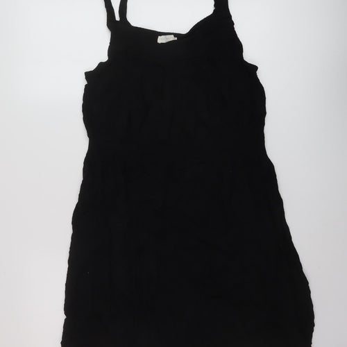 Nexyt Womens Black Viscose A-Line Size 18 Square Neck Pullover
