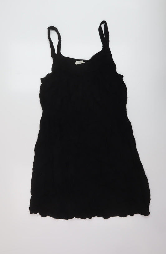 Front view of Next women’s black viscose a-line, size UK 18, square neck pullover