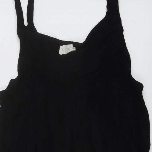 Nexyt Womens Black Viscose A-Line Size 18 Square Neck Pullover