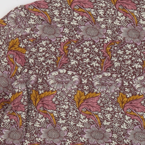 NEXT Womens Pink Geometric Viscose Basic Blouse Size 14 Mock Neck