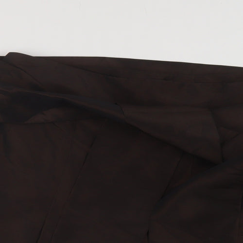 Per Una Womens Brown Polyester A-Line Skirt Size 18 Zip