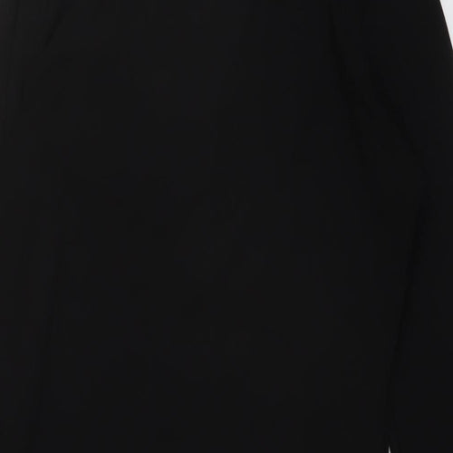 H&M Womens Black Polyester Bodycon Size M Collared Button