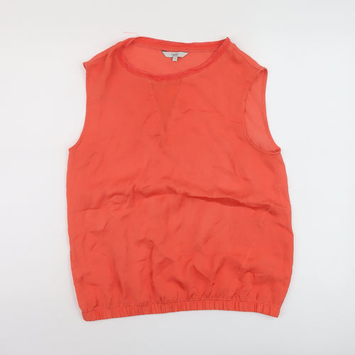 NEXT Womens Orange Polyester Basic Tank Size 14 Round Neck