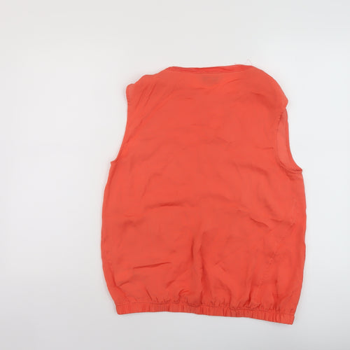 NEXT Womens Orange Polyester Basic Tank Size 14 Round Neck