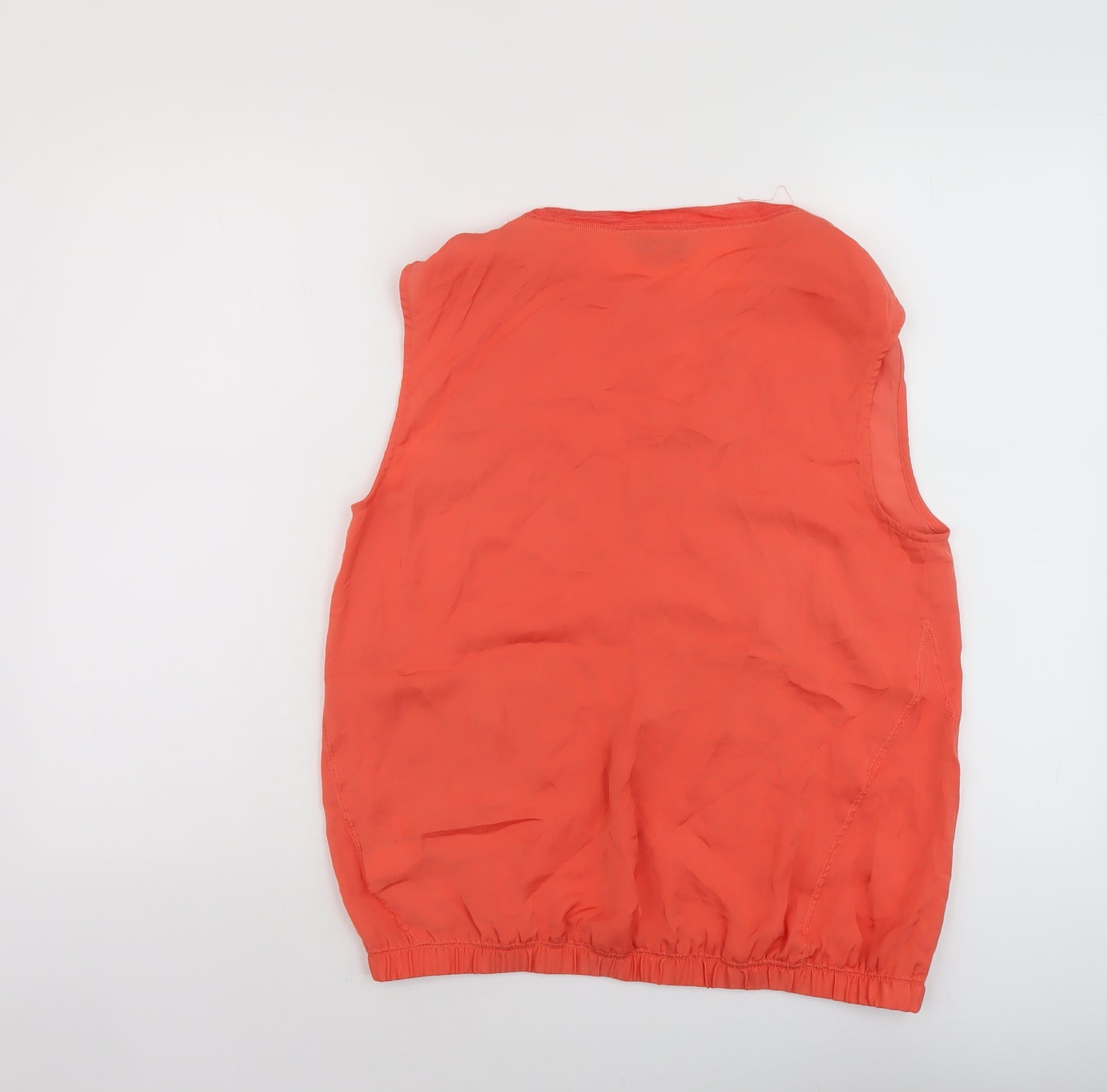NEXT Womens Orange Polyester Basic Tank Size 14 Round Neck