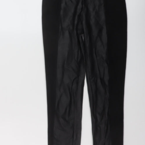 Stradivarius Womens Black Polyester Jegging Trousers Size XS L27 in Regular Zip