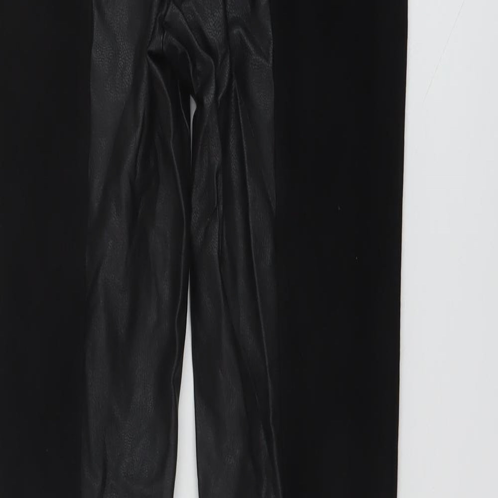 Stradivarius Womens Black Polyester Jegging Trousers Size XS L27 in Regular Zip