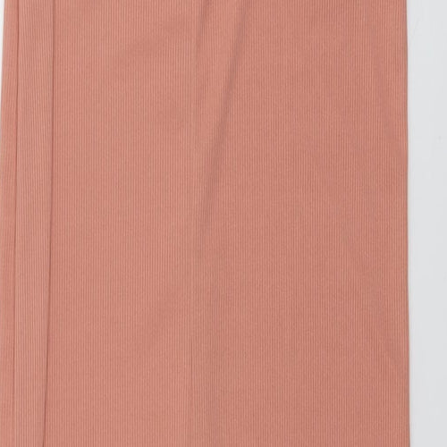 Boohoo Womens Pink Polyester Maxi Size 8 Square Neck Pullover