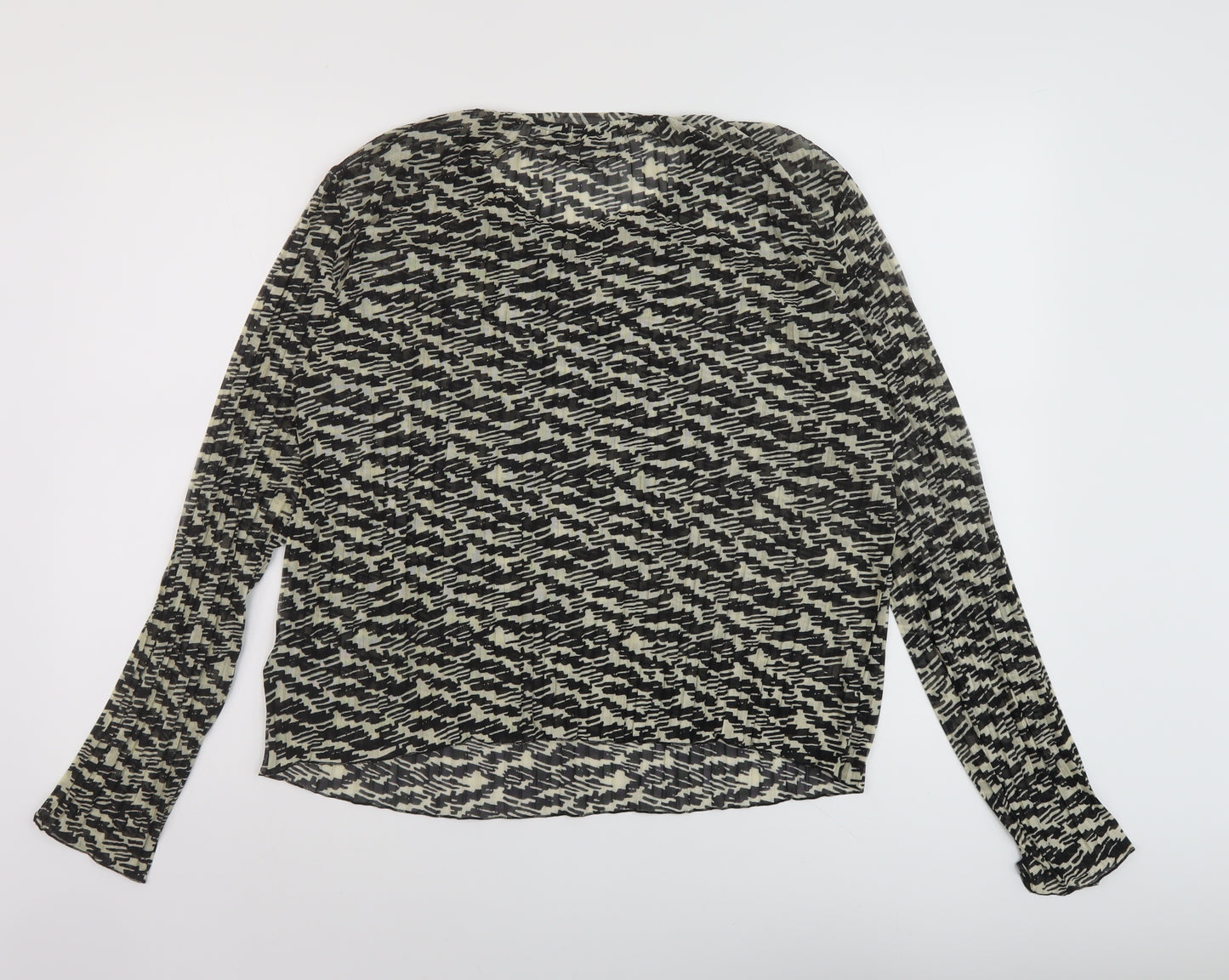 Marks and Spencerbr Womens Gold Polyester Basic Blouse Size 12 Round Neck