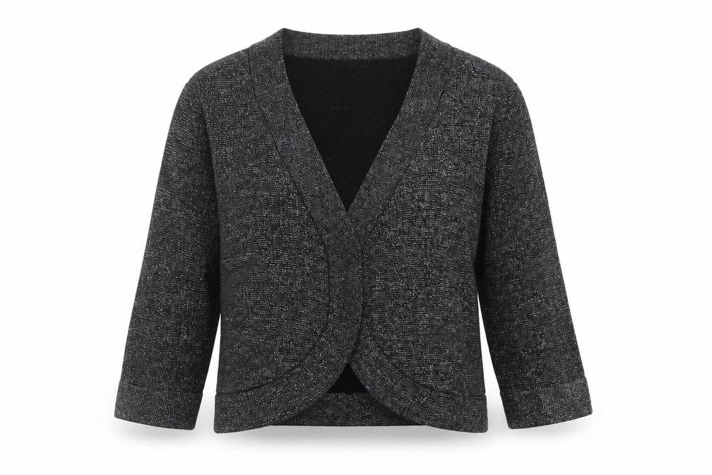 Bonmarché Womens Silver V-Neck Acrylic Cardigan Jumper Size L