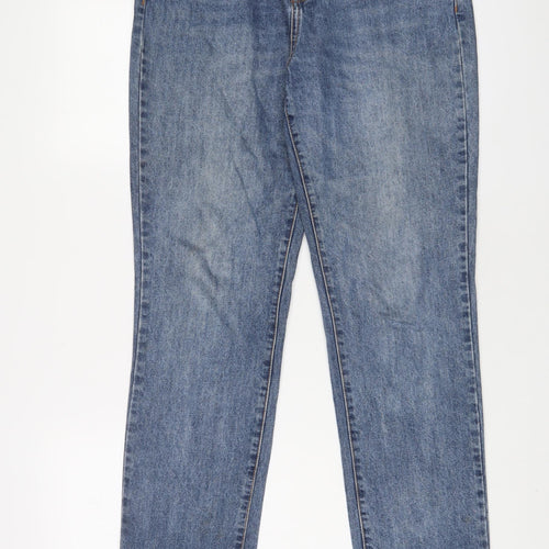 Labdip Womens Blue Cotton Straight Jeans Size 29 in L28 in Regular Zip