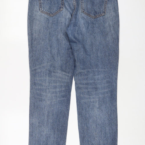 Labdip Womens Blue Cotton Straight Jeans Size 29 in L28 in Regular Zip