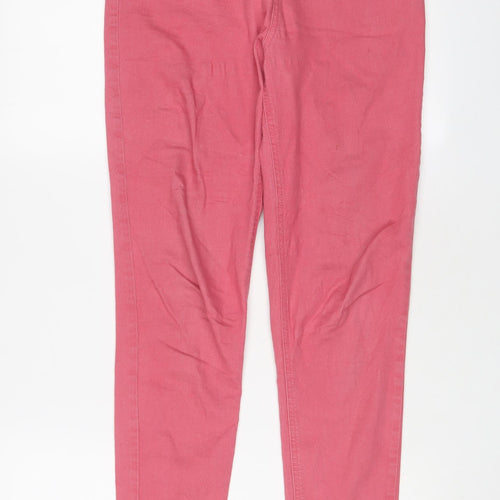 Marks and Spencer Womens Pink Cotton Jegging Jeans Size 12 L30 in Regular