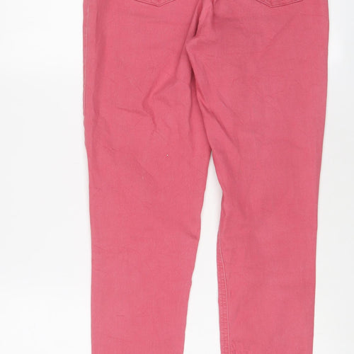Marks and Spencer Womens Pink Cotton Jegging Jeans Size 12 L30 in Regular