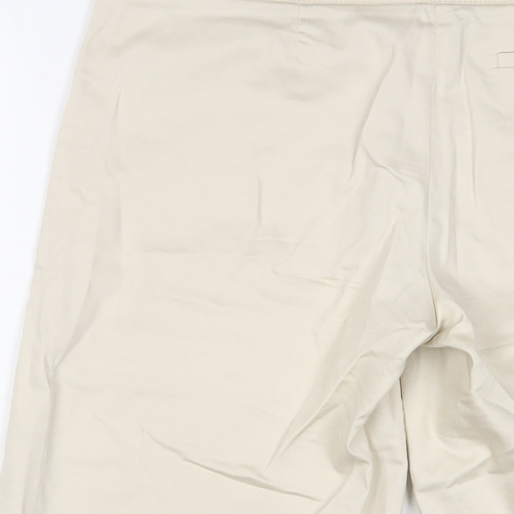 Laura Ashley Womens Beige Cotton Bermuda Shorts Size 12 L15 in Regular Zip