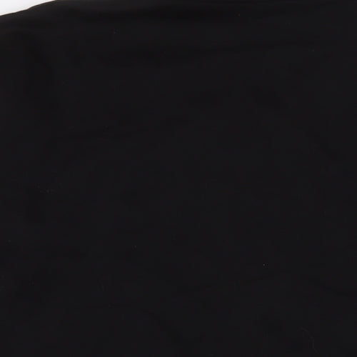 Boohoo Womens Black Cotton Pullover Sweatshirt Size L Zip