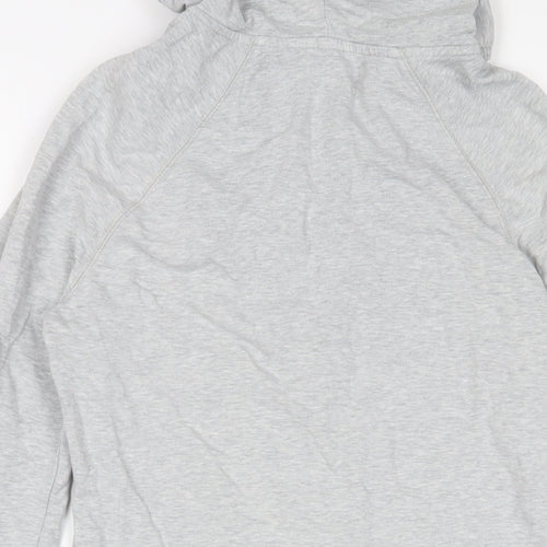 H&M Womens Grey Cotton Full Zip Hoodie Size 12 Zip