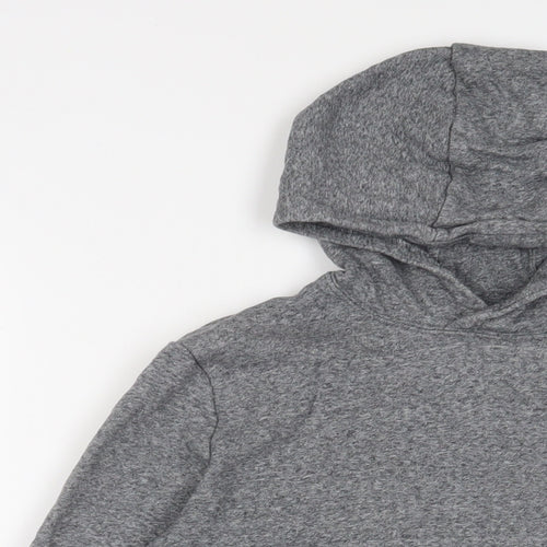 Marks and Spencer Boys Grey Cotton Pullover Hoodie Size 13-14 Years Pullover
