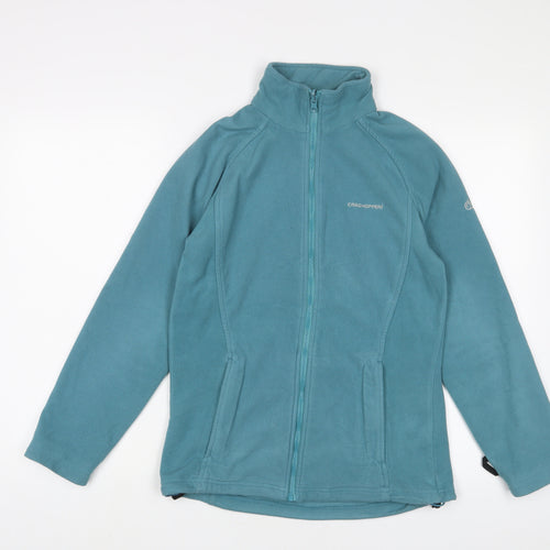 Craghoppers Womens Blue Jacket Size 10 Zip - Logo, Embroidered