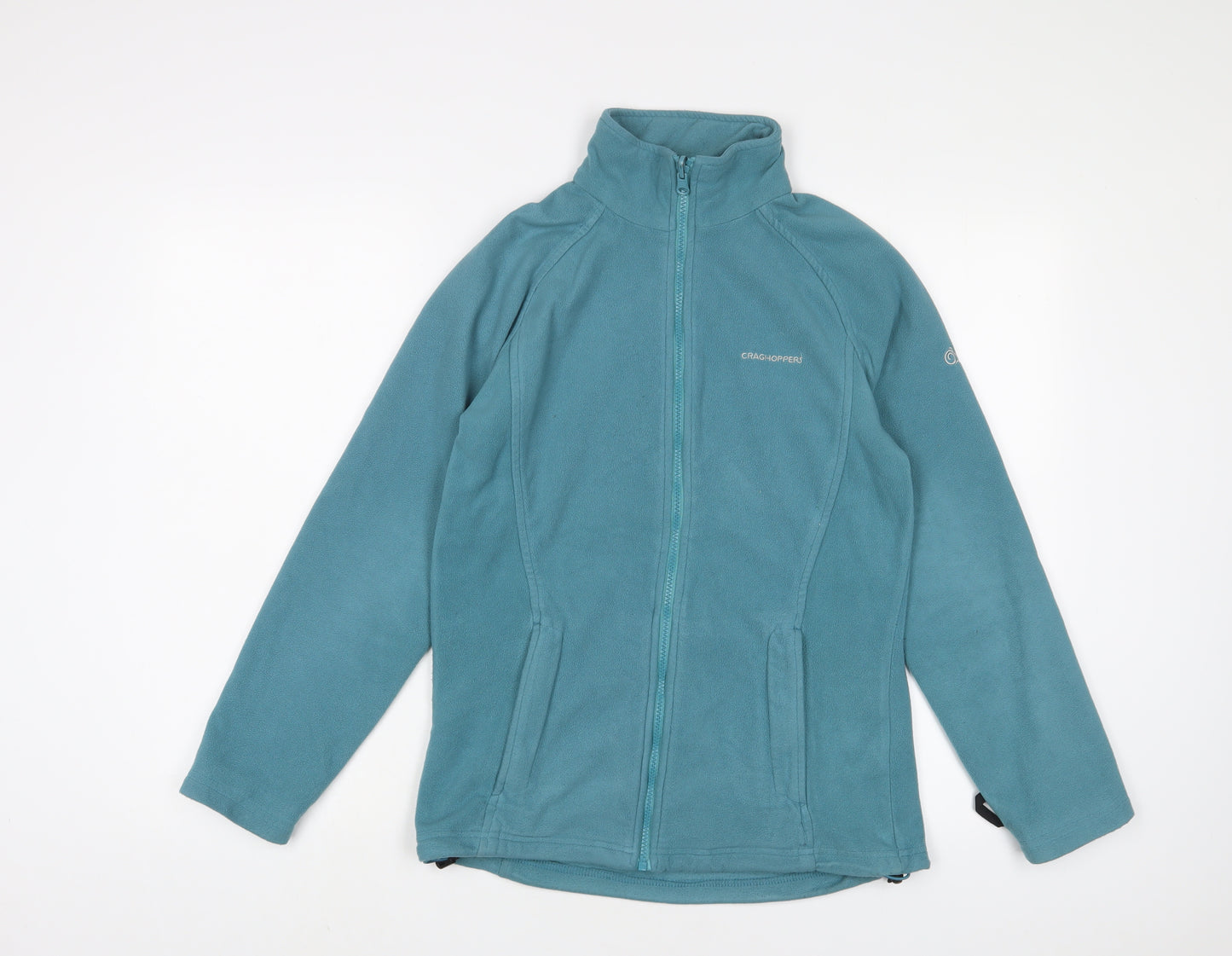 Craghoppers Womens Blue Jacket Size 10 Zip - Logo, Embroidered