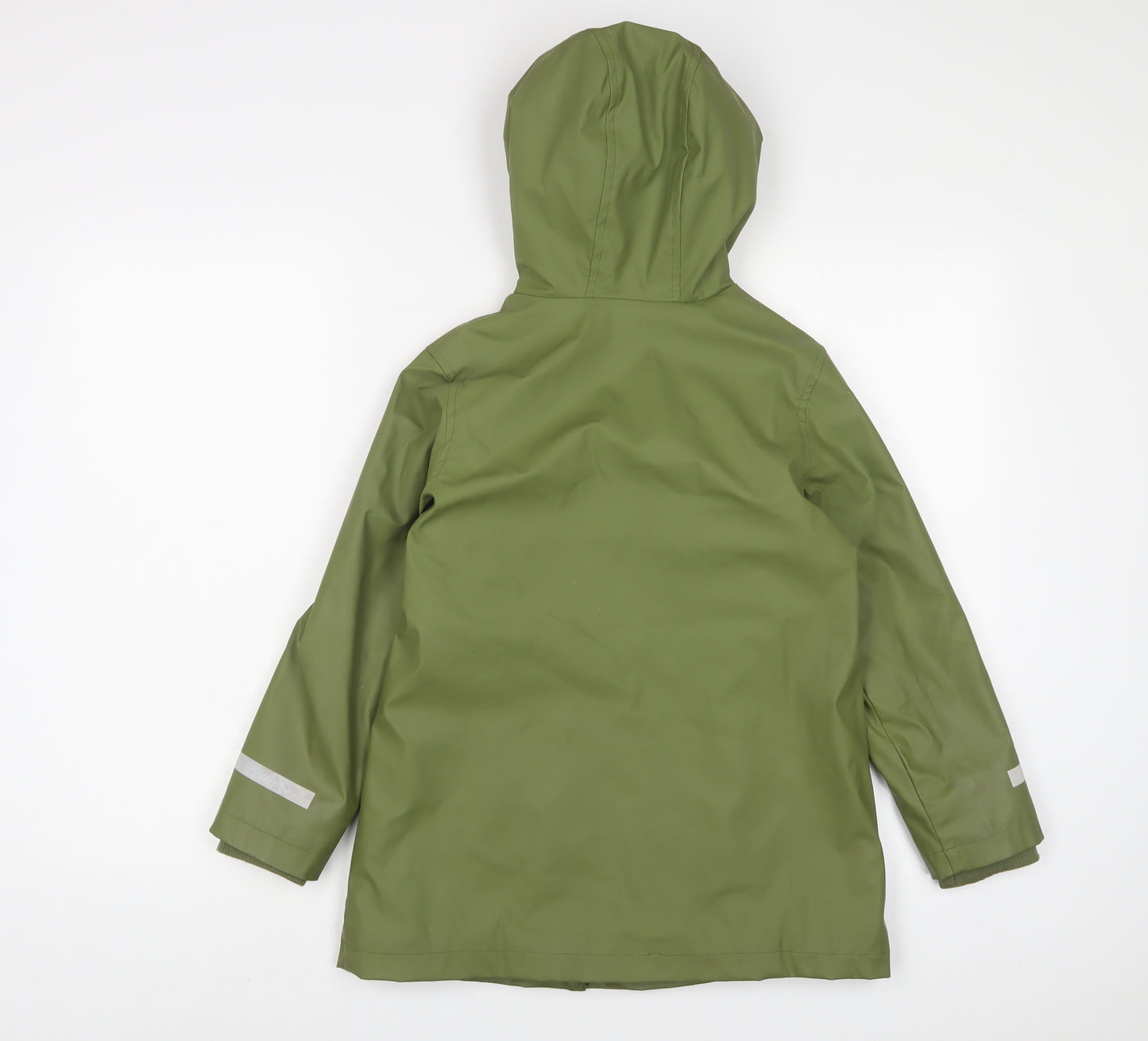 Marks and Spencer Boys Green Rain Coat Coat Size 8-9 Years Zip