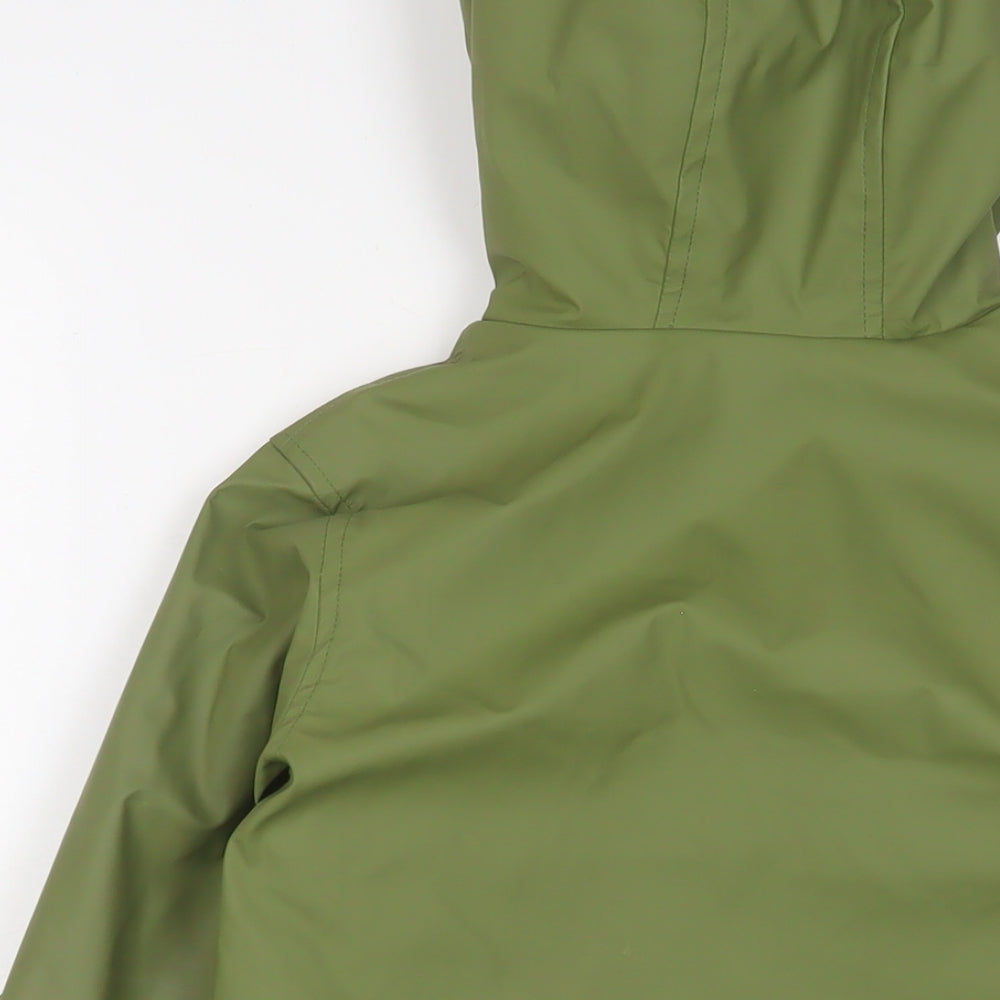 Marks and Spencer Boys Green Rain Coat Coat Size 8-9 Years Zip