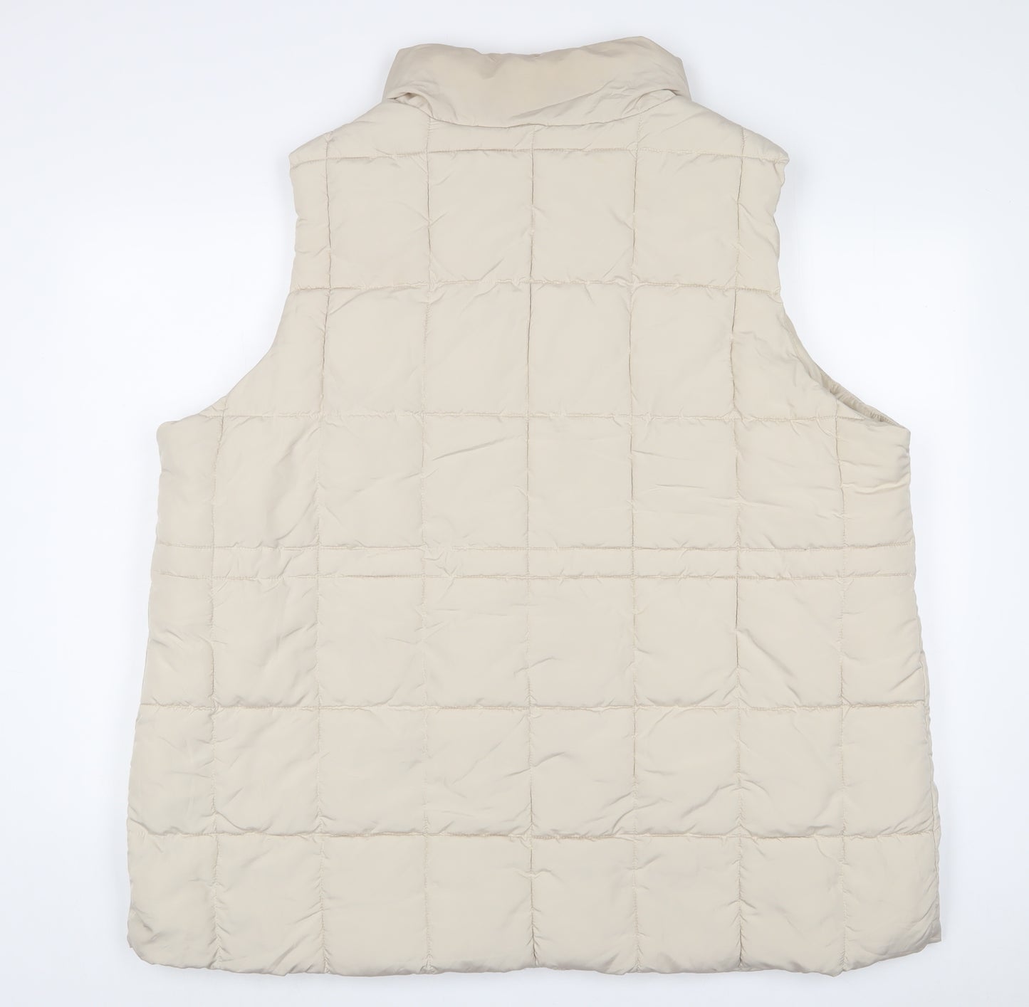 Yours Womens Beige Gilet Jacket Size 22 Zip - 22/24