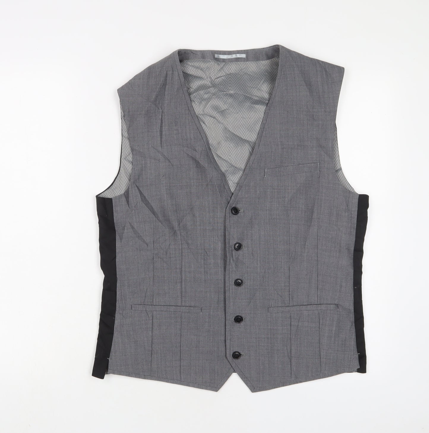 NEXT Mens Grey Wool Jacket Suit Waistcoat Size 40 Regular