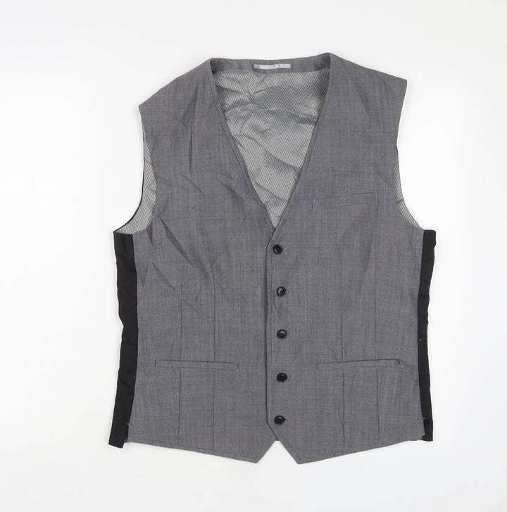 NEXT Mens Grey Wool Jacket Suit Waistcoat Size 40 Regular