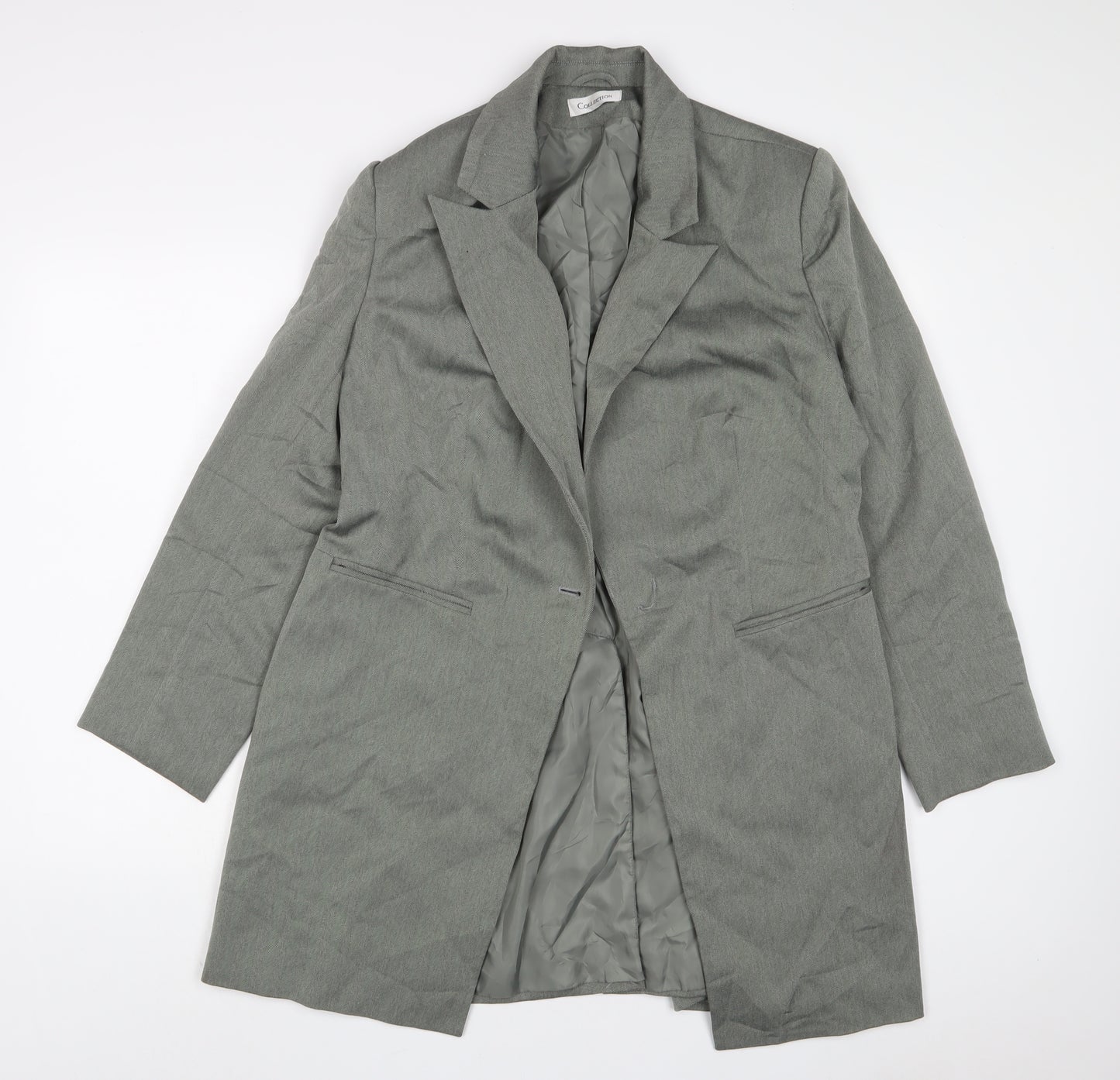 Collection Womens Green Jacket Blazer Size 18 Button