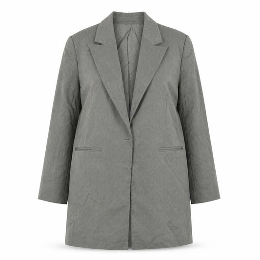 Front view of Collection women’s green jacket blazer, size UK 18, button