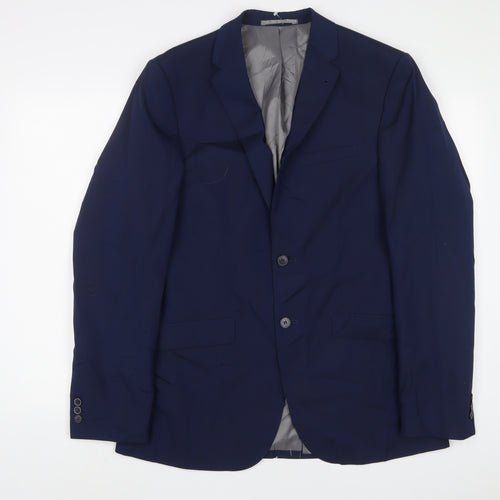 Taylor & Wright Mens Blue Polyester Jacket Suit Jacket Size 40 Regular