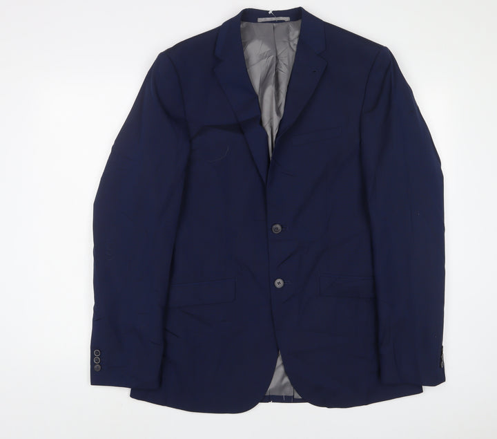 Taylor & Wright Mens Blue Polyester Jacket Suit Jacket Size 40 Regular