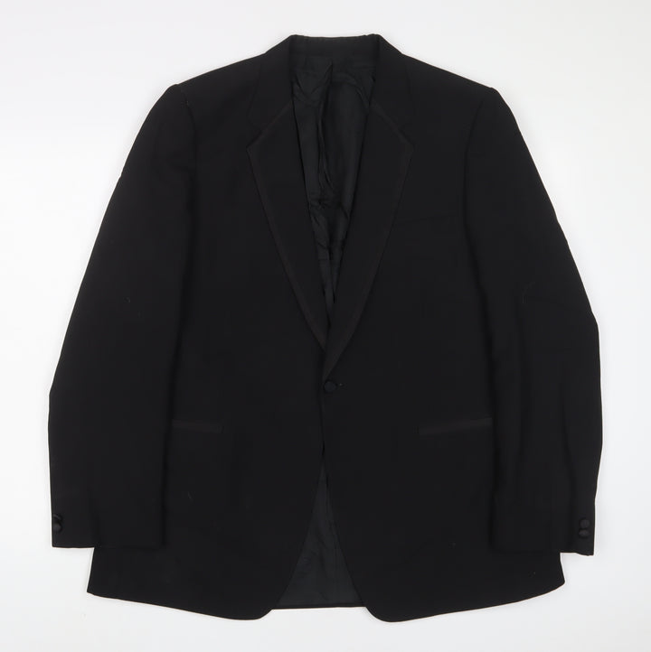 Mr Harry Mens Black Polyester Jacket Suit Jacket Size 40 Regular