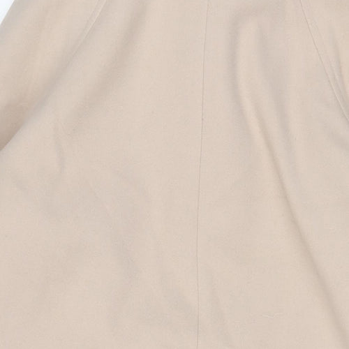 Marks and Spencer Womens Beige Overcoat Coat Size S Button - Pockets