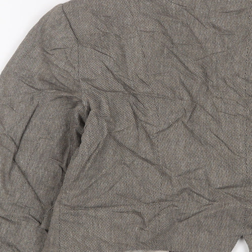 Principles Womens Brown Jacket Blazer Size 12 Hook & Eye