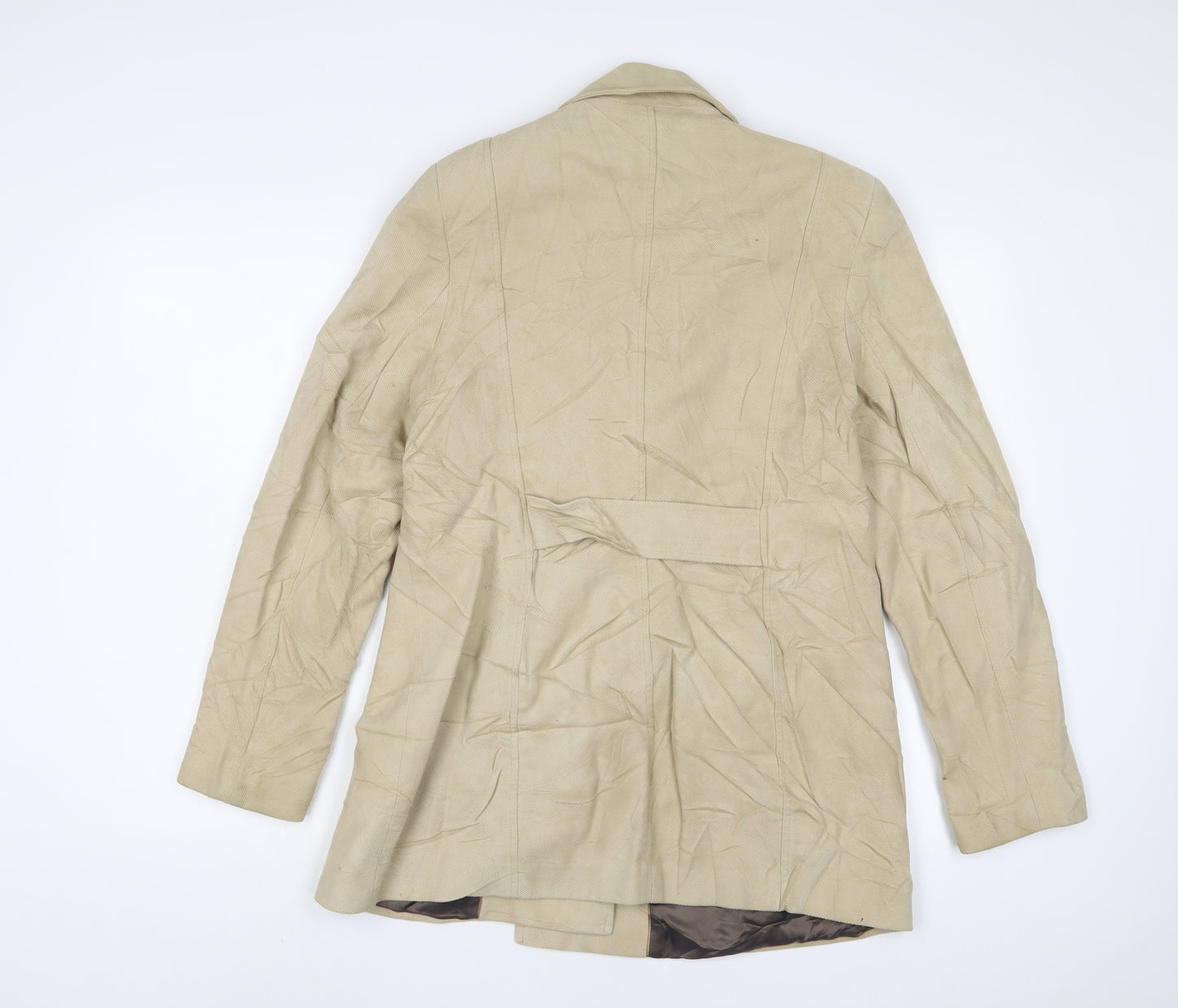 NEXT Womens Beige Jacket Size 14 Button