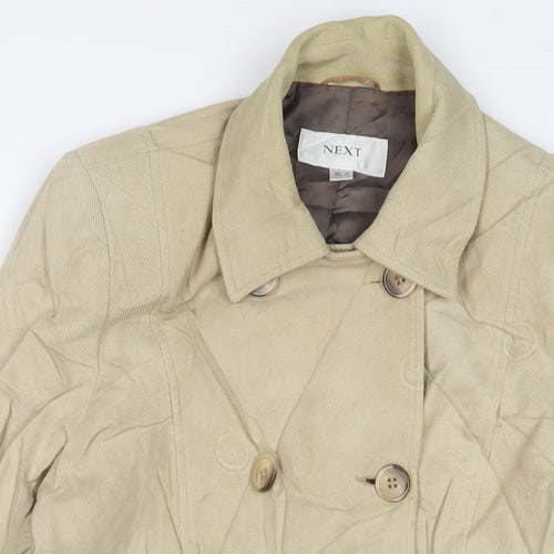 NEXT Womens Beige Jacket Size 14 Button