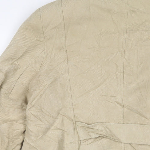 NEXT Womens Beige Jacket Size 14 Button