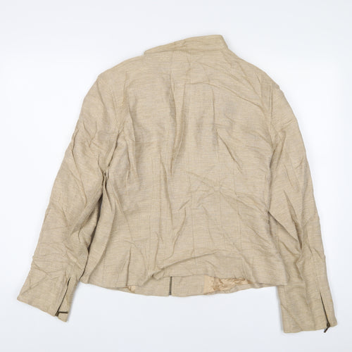 Zara Womens Beige Jacket Size 16 Zip