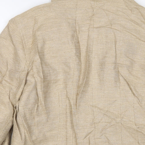 Zara Womens Beige Jacket Size 16 Zip