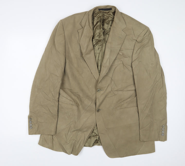 Marks and Spencer Mens Beige Cotton Jacket Suit Jacket Size 42 Regular
