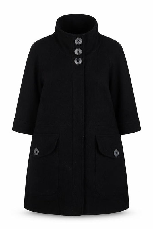 Front view of Next women’s black jacket, size UK 10, button