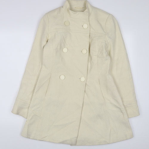 Todayswomen Womens Beige Jacket Size 8 Button