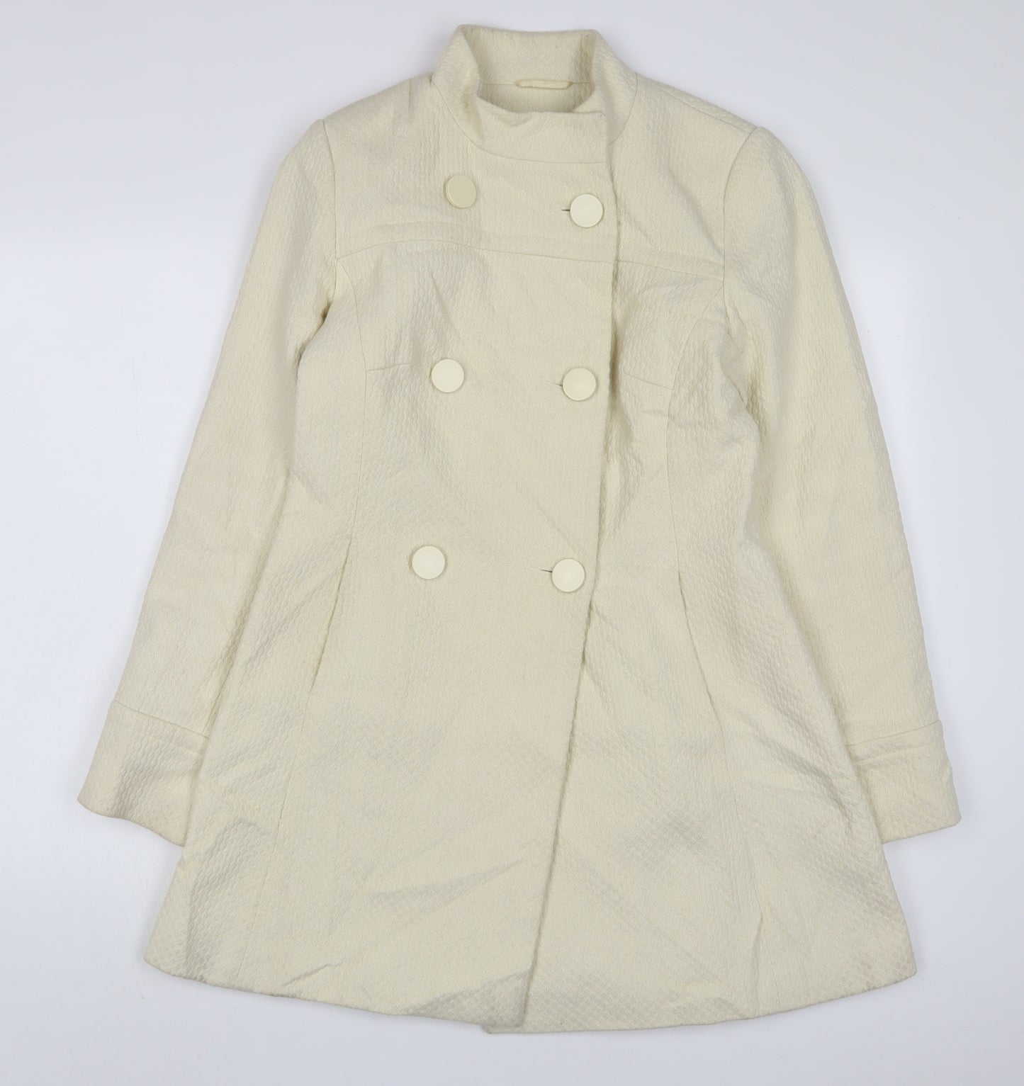 Todayswomen Womens Beige Jacket Size 8 Button
