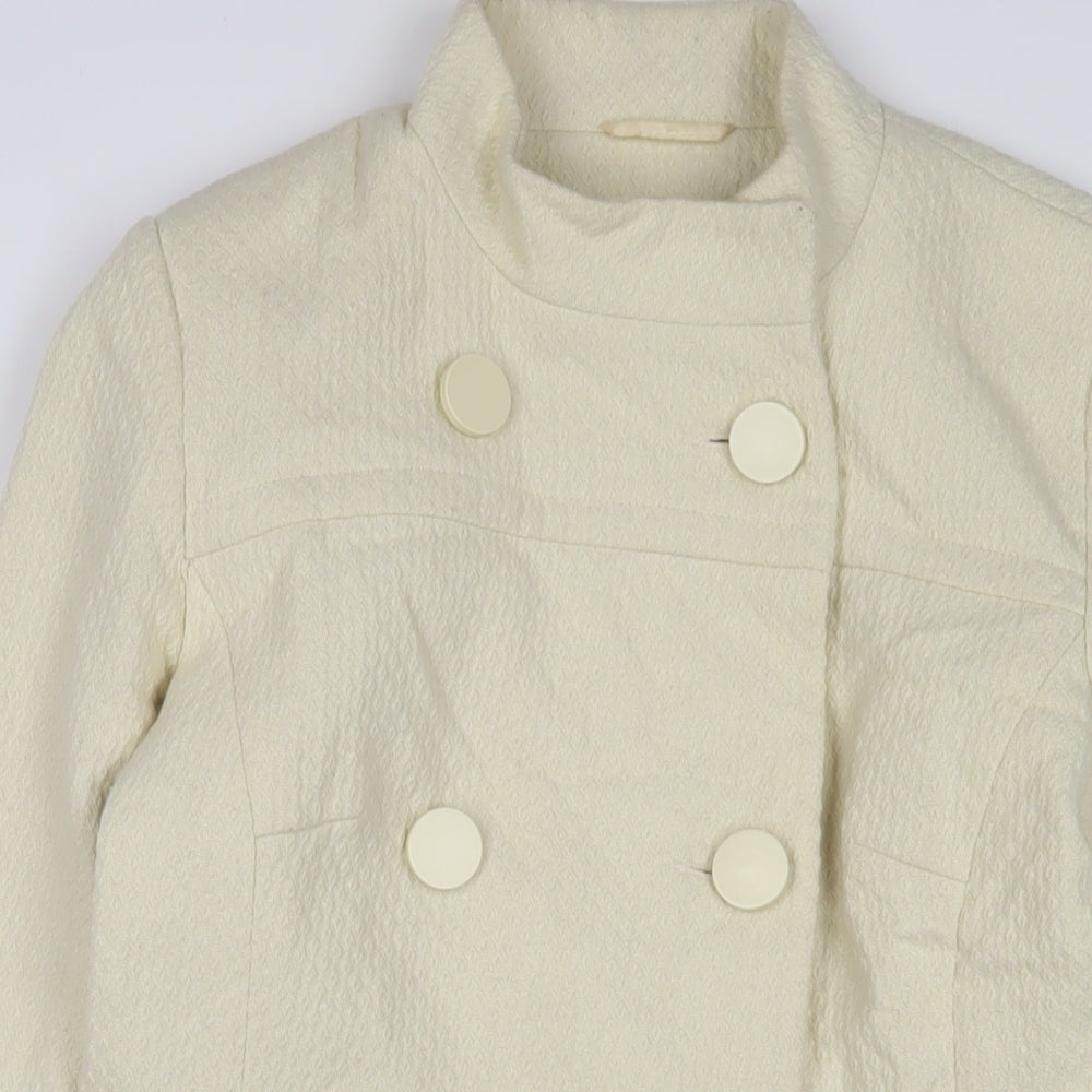 Todayswomen Womens Beige Jacket Size 8 Button
